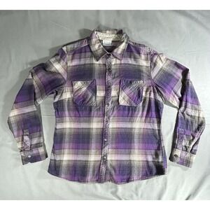 Columbia Sportswear Button Down Plaid Long Sleeve Shirt Women's Large‎ Outdoors
